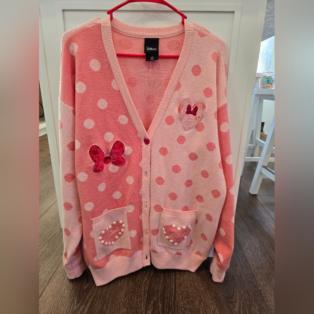 Disney Pink Polka Dot Cardigan